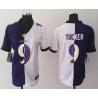 [Split] TUCKER Baltimore #9 Womens Football Jersey - Justin Tucker Womens Football Jersey (Purple-White)_Free Shipping