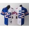 [Split] JACKSON Buffalo #22 Womens Football Jersey - Fred Jackson Womens Football Jersey (Blue-White)_Free Shipping