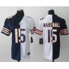 [Split] MARSHALL Chicago #15 Womens Football Jersey - Brandon Marshall Womens Football Jersey (Navy Blue-White)_Free Shipping