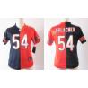 [Split] URLACHER Chicago #54 Womens Football Jersey - Brian Urlacher Womens Football Jersey (Blue-Orange)_Free Shipping