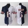 [Split] CUTLER Chicago #6 Womens Football Jersey - Jay Cutler Womens Football Jersey (Navy Blue-White)_Free Shipping