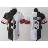 [Split] WEEDEN Cleveland #3 Womens Football Jersey - Brandon Weeden Womens Football Jersey (Brown-White)_Free Shipping