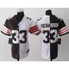 [Split] RICHARDSON Cleveland #33 Womens Football Jersey - Trent Richardson Womens Football Jersey (Brown-White)_Free Shipping