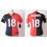 [Split] MANNING Denver #18 Womens Football Jersey - peyton manning Womens Football Jersey (Blue-Orange)_Free Shipping