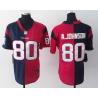 [Split] JOHNSON Houston #80 Womens Football Jersey - Andre Johnson Womens Football Jersey (Blue-Red)_Free Shipping