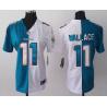 [Split] WALLACE Miami #11 Womens Football Jersey - Mike Wallace Womens Football Jersey (Green-White)_Free Shipping