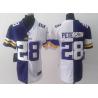 [Split] PETERSON Minnesota #28 Womens Football Jersey - Adrian Peterson Womens Football Jersey (Purple-White)_Free Shipping