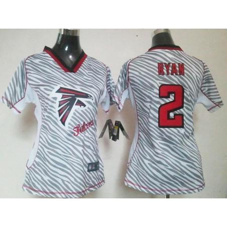 [Zebra Fashion] RYAN Atlanta #2 Womens Football Jersey - Matt Ryan Womens Football Jersey_Free Shipping