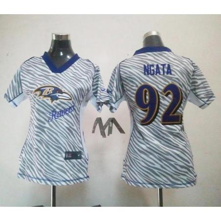 [Zebra Fashion] NGATA Baltimore #92 Womens Football Jersey - Haloti Ngata Womens Football Jersey_Free Shipping