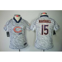 [Zebra Fashion] MARSHALL Chicago #15 Womens Football Jersey - Brandon Marshall Womens Football Jersey_Free Shipping