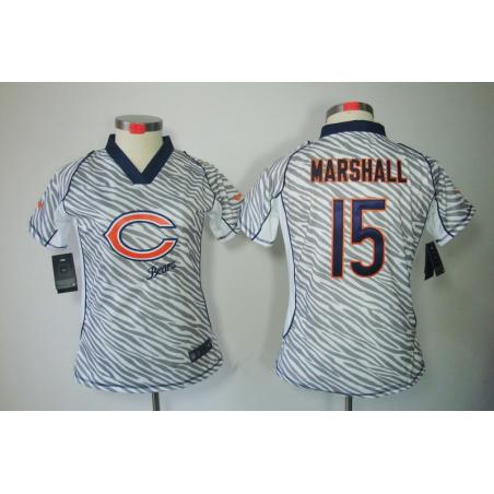 [Zebra Fashion] MARSHALL Chicago #15 Womens Football Jersey - Brandon Marshall Womens Football Jersey_Free Shipping