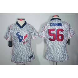 [Zebra Fashion] CUSHING Houston #56 Womens Football Jersey - Brian Cushing Womens Football Jersey_Free Shipping