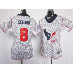 [Zebra Fashion] SCHAUB Houston #8 Womens Football Jersey - Matt Schaub Womens Football Jersey_Free Shipping