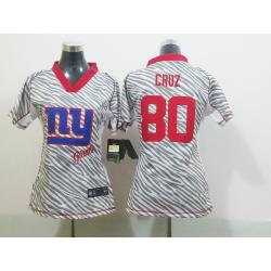 [Zebra Fashion] CRUZ NY-Giant #80 Womens Football Jersey - Victor Cruz Womens Football Jersey_Free Shipping