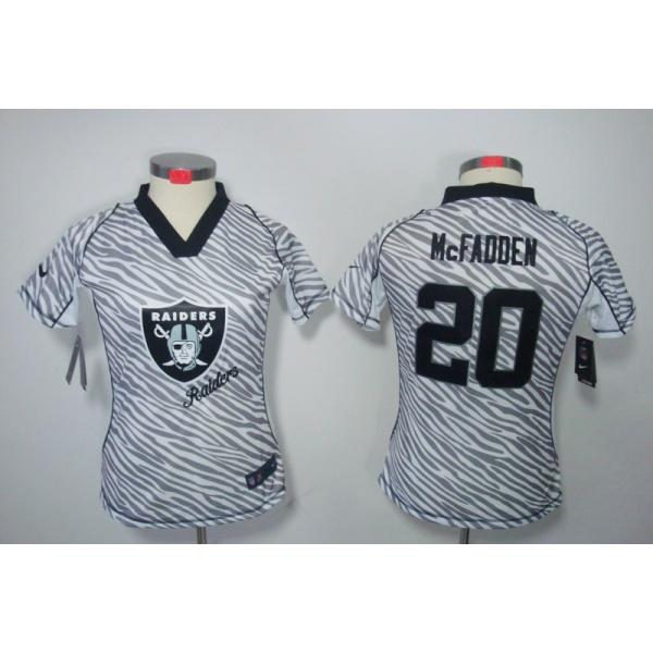 [Zebra Fashion] MCFADDEN Oakland #20 Womens Football Jersey - Darren McFadden Womens Football Jersey_Free Shipping