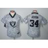 [Zebra Fashion] JACKSON Oakland #34 Womens Football Jersey - Bo Jackson Womens Football Jersey_Free Shipping