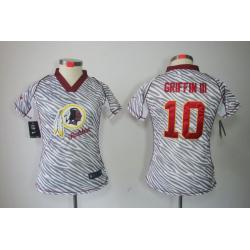 [Zebra Fashion] GRIFFIN III Washington #10 Womens Football Jersey - Robert Griffin III Womens Football Jersey_Free Shipping