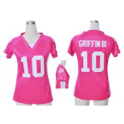 [Fashion I]GRIFFIN III Washington #10 Womens Football Jersey - Robert Griffin III/RG3 Womens Football Jersey (Pink)