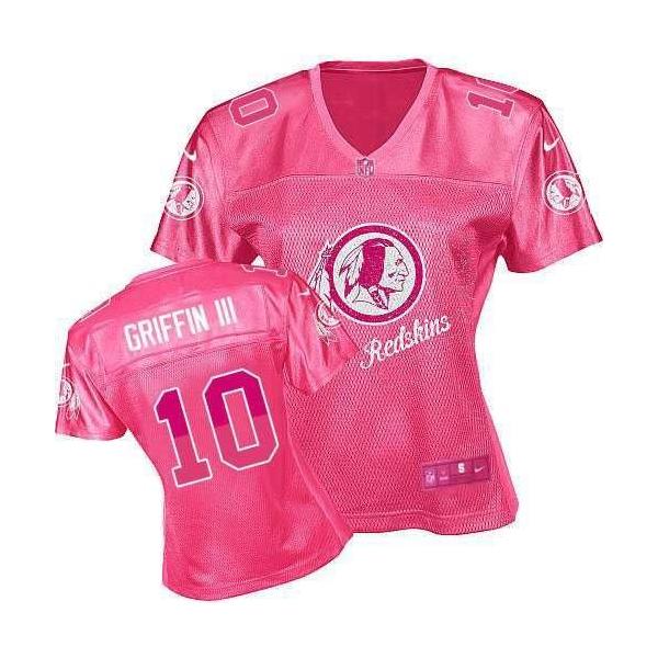 [FEM FAN II]GRIFFIN III Washington #10 Womens Football Jersey - Robert Griffin III/RG3 Womens Football Jersey (Red)