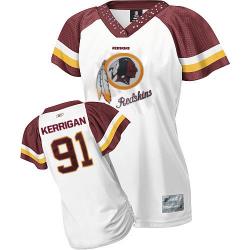 [Field Flirt Fashion II]KERRIGAN Washington #91 Womens Football Jersey - Ryan Kerrigan Womens Football Jersey (White)