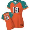 [Field Flirt Fashion I]MARSHALL Miami #19 Womens Football Jersey - Brandon Marshall Womens Football Jersey (Orange)