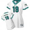 [Field Flirt Fashion I]MARSHALL Miami #19 Womens Football Jersey - Brandon Marshall Womens Football Jersey (White)