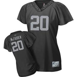 [Field Flirt Fashion I]MCFADDEN Oakland #20 Womens Football Jersey - Darren McFadden Womens Football Jersey (Black)