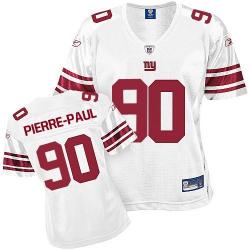 [Rbk Team Jersey]PIERRE-PAUL NY-Giant #90 Womens Football Jersey - Jason Pierre-Paul Womens Football Jersey (White)