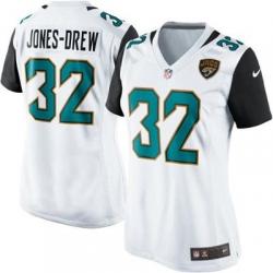 [Game]JONES-DREW Jacksonville #32 Womens Football Jersey - Maurice Jones-Drew Womens Football Jersey (White, NEW)