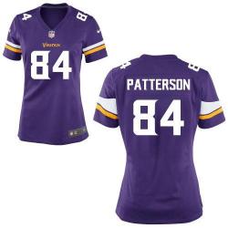 [Game]PATTERSON Minnesota #84 Womens Football Jersey - Cordarrelle Patterson Womens Football Jersey (Purple, new)