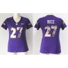 [Handwork Sequin Lettering]RICE Baltimore #27 Womens Football Jersey - Ray Rice Womens Football Jersey (Purple)