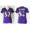 [Handwork Sequin Lettering]LEWIS Baltimore #52 Womens Football Jersey - Ray Lewis Womens Football Jersey (Purple)