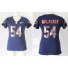 [Handwork Sequin Lettering]URLACHER Chicago #54 Womens Football Jersey - Brian Urlacher Womens Football Jersey (Blue)