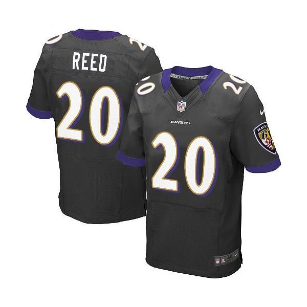 [Elite] Ed Reed Football Jersey -Baltimore #20 Football Jersey(Black)