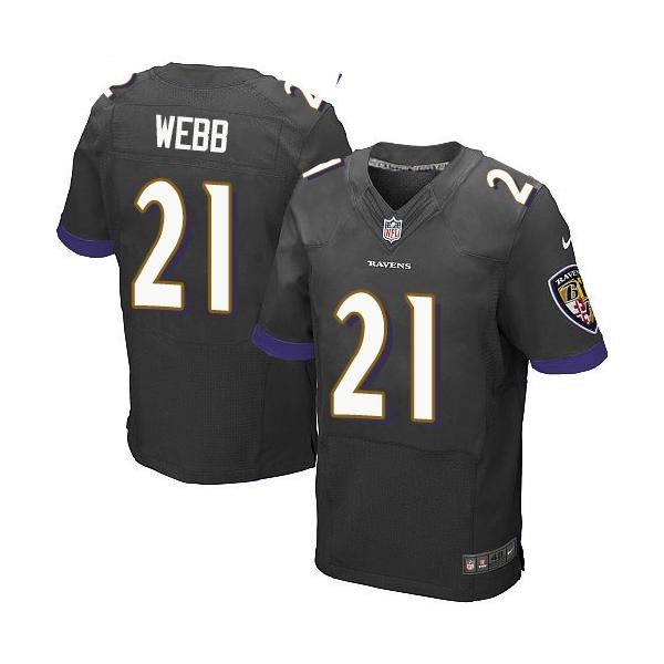 [Elite] Lardarius Webb Football Jersey -Baltimore #21 Football Jersey(Black)