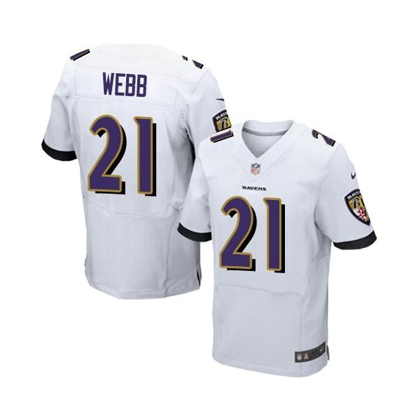 [Elite] Lardarius Webb Football Jersey -Baltimore #21 Football Jersey(White)