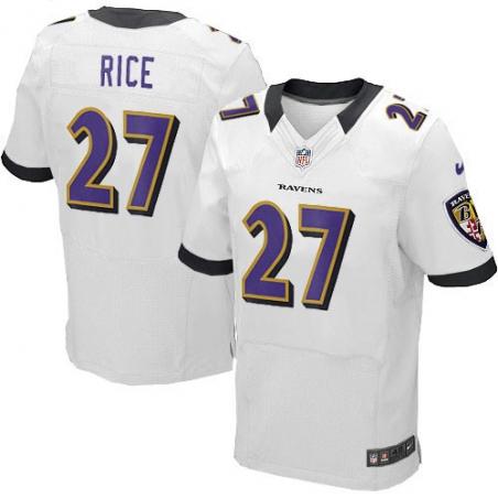 [Elite] Ray Rice Football Jersey -Baltimore #27 Football Jersey(White)