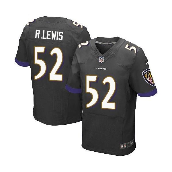 [Elite] Ray Lewis Football Jersey -Baltimore #52 Football Jersey(Black)