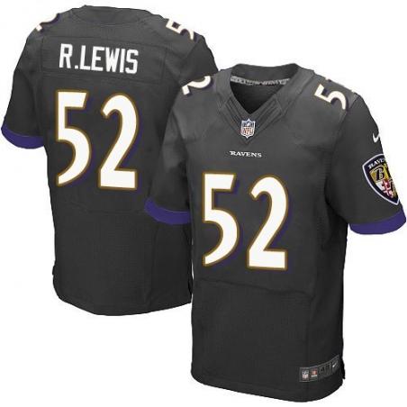 [Elite] Ray Lewis Football Jersey -Baltimore #52 Football Jersey(Black)