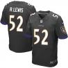 [Elite] Ray Lewis Football Jersey -Baltimore #52 Football Jersey(Black)