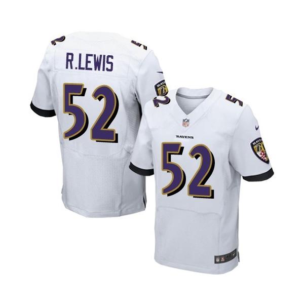 [Elite] Ray Lewis Football Jersey -Baltimore #52 Football Jersey(White)