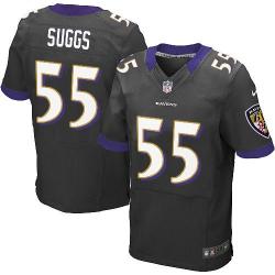 [Elite] Terrell Suggs Football Jersey -Baltimore #55 Football Jersey(Black)