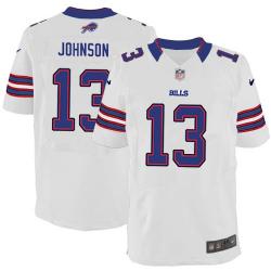 [Elite] Steve Johnson Football Jersey -Buffalo #13 Football Jersey(White)