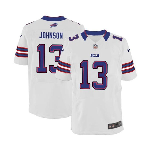 [Elite] Steve Johnson Football Jersey -Buffalo #13 Football Jersey(White)