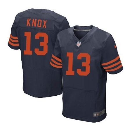 [Elite] Johnny Knox Football Jersey -Chicago #13 Football Jersey(Blue Yellow Number)