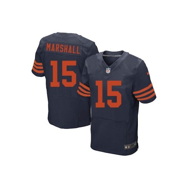 [Elite] Brandon Marshall Football Jersey -Chicago #15 Football Jersey(Blue Yellow Number)