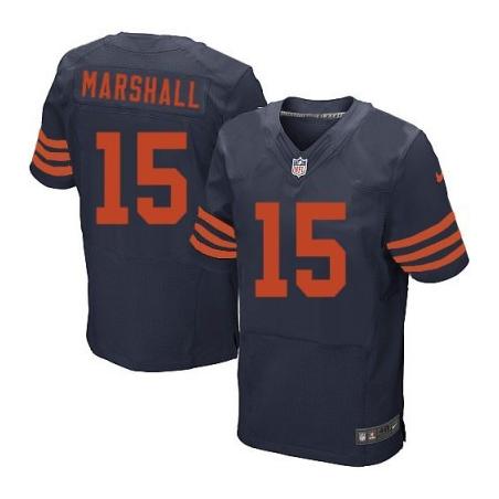 [Elite] Brandon Marshall Football Jersey -Chicago #15 Football Jersey(Blue Yellow Number)