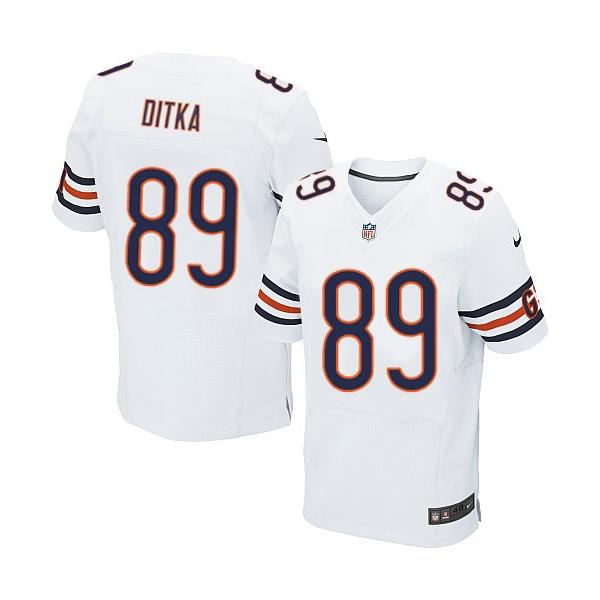 [Elite] Mike Ditka Football Jersey -Chicago #89 Football Jersey(White)