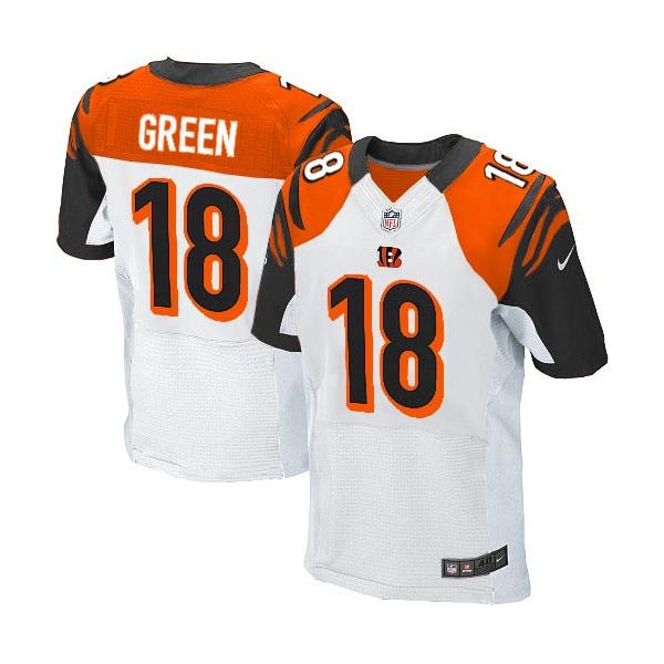 [Elite] A.J. Green Football Jersey -Cincinnati #18 Football Jersey(White)