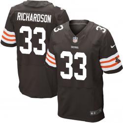 [Elite] Trent Richardson Football Jersey -Cleveland #33 Football Jersey(Brown)